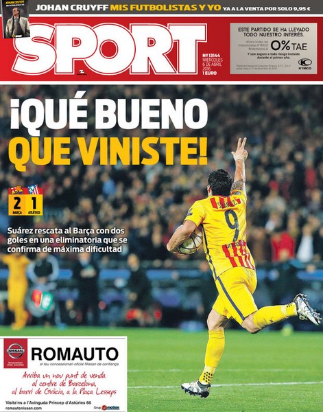 Sport хвалит Суареса