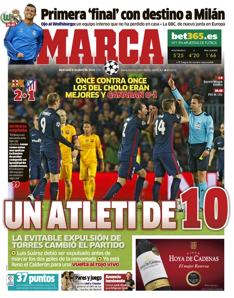 Первая полоса Marca