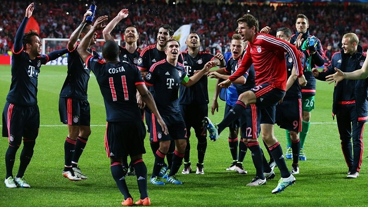 «Бавария» после победы над «Бенфикой»