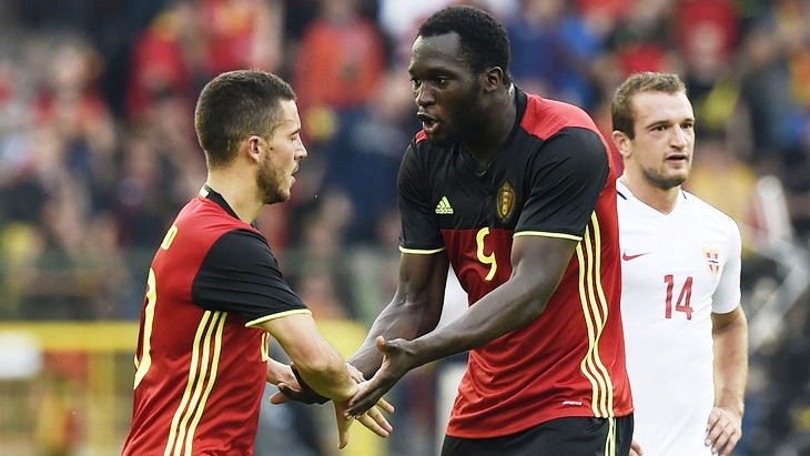 Эден Азар и Ромелу Лукаку