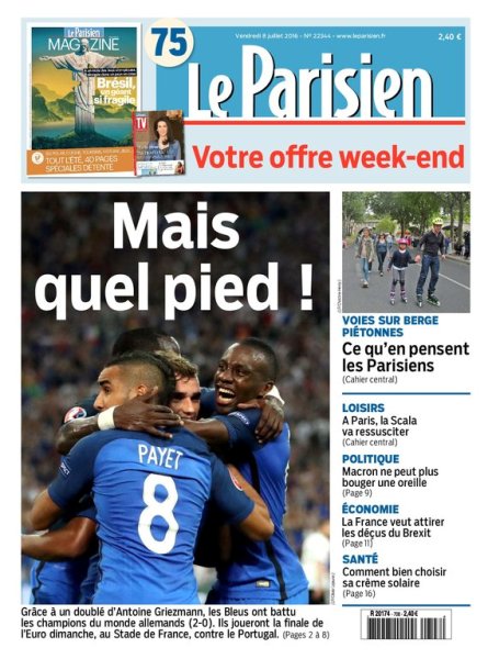 Le Parisien восхищается «ле бле»