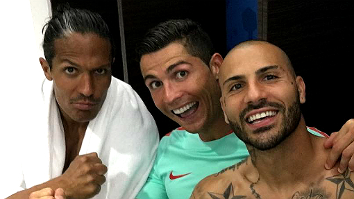 Бруну Алвеш, Криштиану Роналду и Рикардо Куарежма