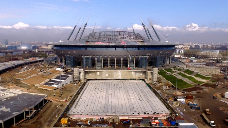 На данный момент «Крестовский» готов на 85 прцентов