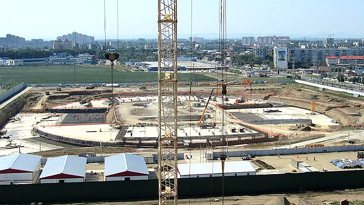 Фундамент будущей арены.