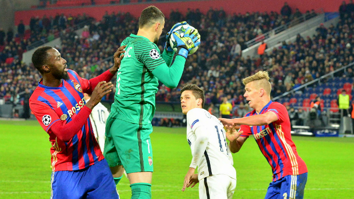 Фрагмент матча ЦСКА — «Монако»