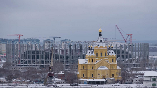 Строительство стадиона в Нижнем Новгороде