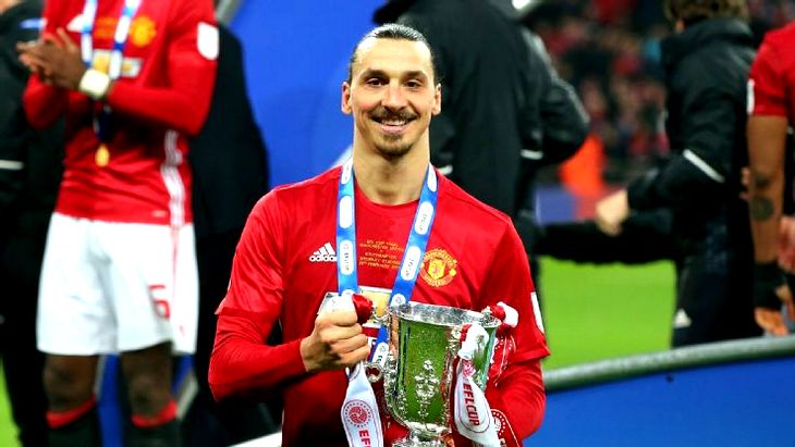 Златан Ибрагимович с Кубком английской лиги