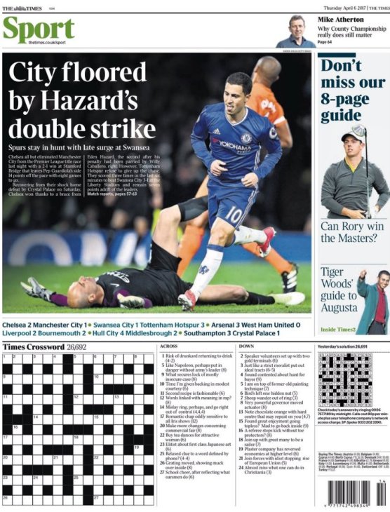 «Сити сбит с ног двойным ударом Азара»