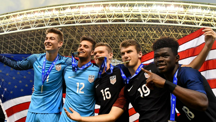 Сборная США с медалями