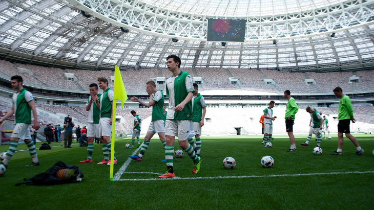 Обновленные Лужники уже приняли первых футболистов