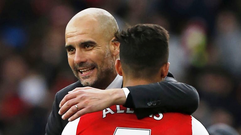 Хосеп Гвардиола и Алексис Санчес