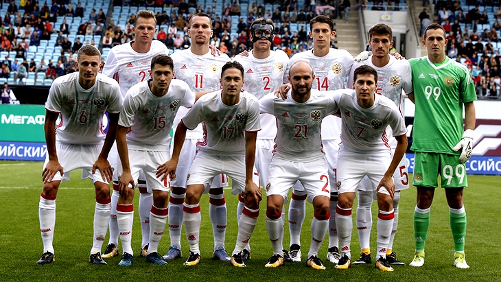 Сборная России перед товарищеским матчем с «Динамо»