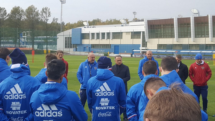 Тренировка сборной России