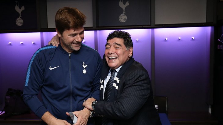 Игру между «Тоттенхэмом» и «Ливерпулем» посетил легендарный Диего Марадона