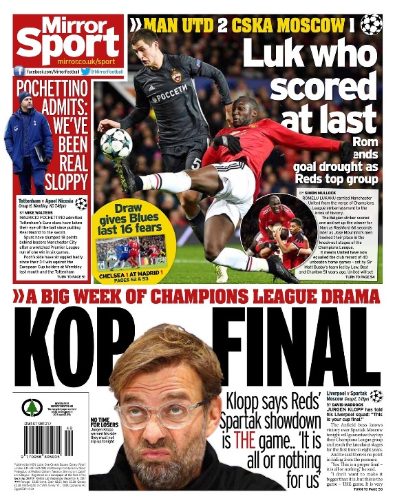 Первая полоса Mirror