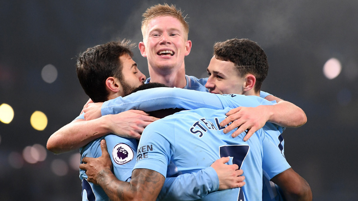 Радость футболистов «Манчестер Сити»