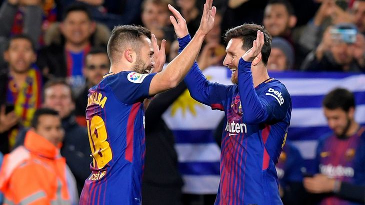 Жорди Альба и Лионель Месси