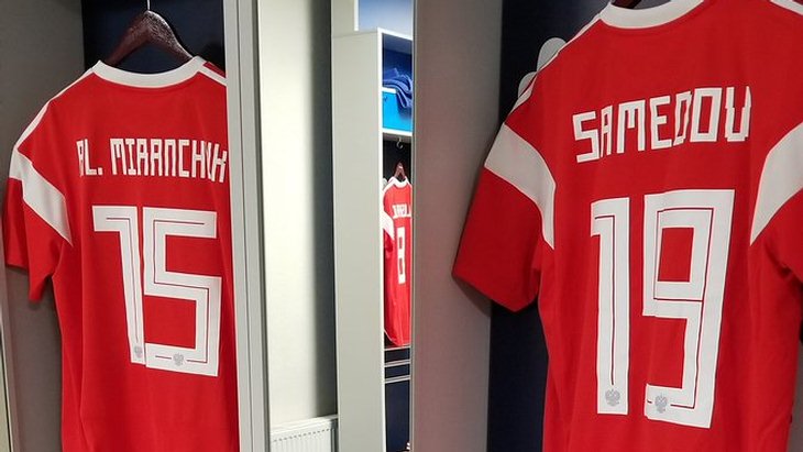 Раздевалка сборной России