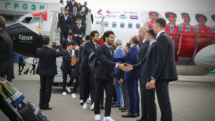 Мохамед Салах с командой Египта прибыл в Грозный