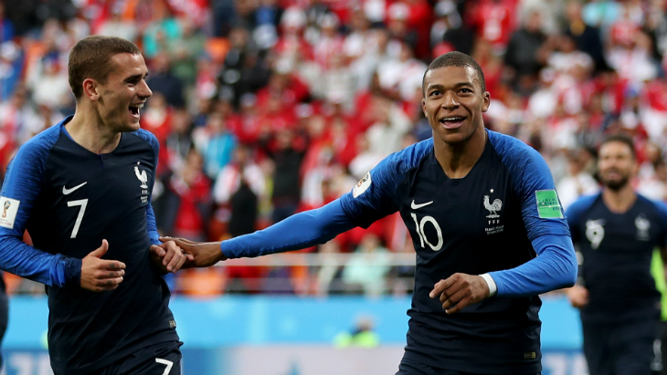 Антуан Гризманн и Килиан Мбаппе