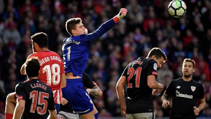 Кепа Аррисабалага в матче с «Атлетико»