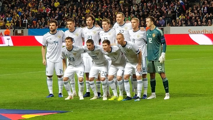 Сборная России перед матчем со Швецией