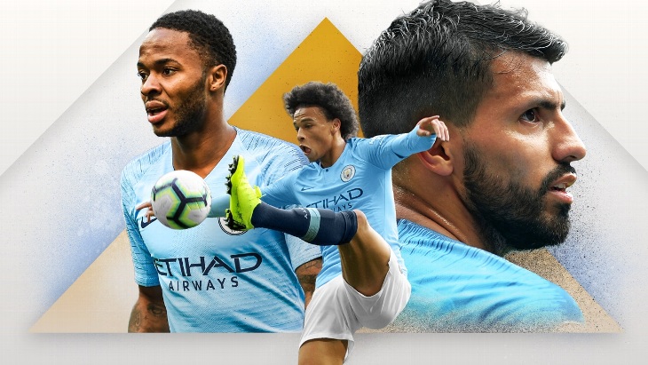 Рахим Стерлинг, Габриэл Жезус и Серхио Агуэро