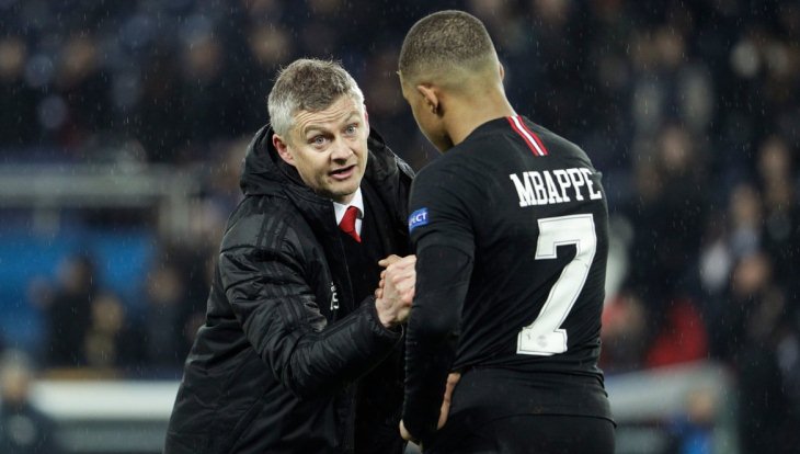 Уле-Гуннар Сульшер и Килиан Мбаппе