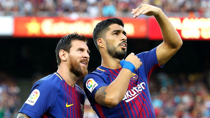 Лионель Месси и Луис Суарес