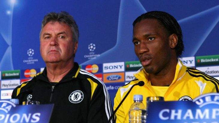 Гус Хиддинк и Дидье Дрогба