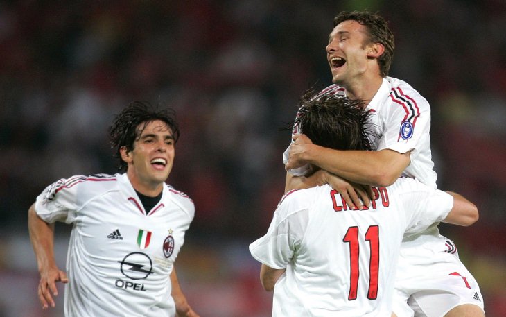 Кака, Эрнан Креспо и Андрей Шевченко