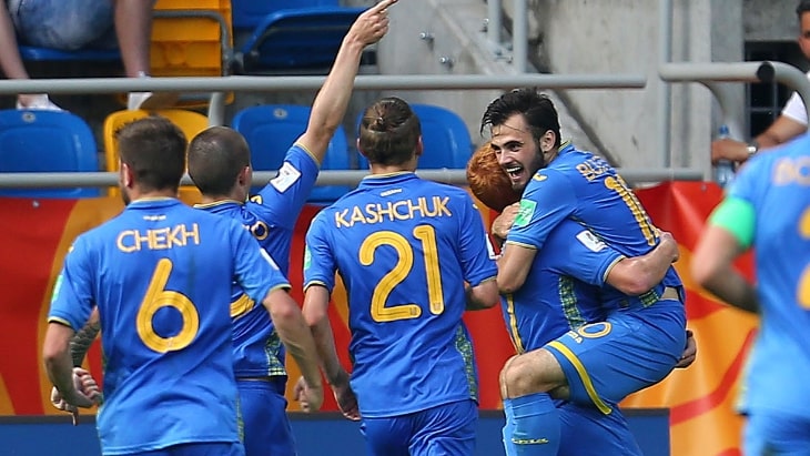 Футболисты сборной Украины