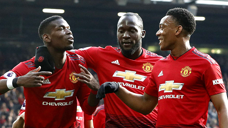 Поль Погба, Ромелу Лукаку и Антони Марсьяль