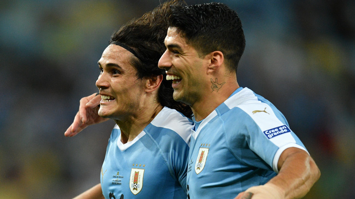 Луис Суарес и Эдинсон Кавани