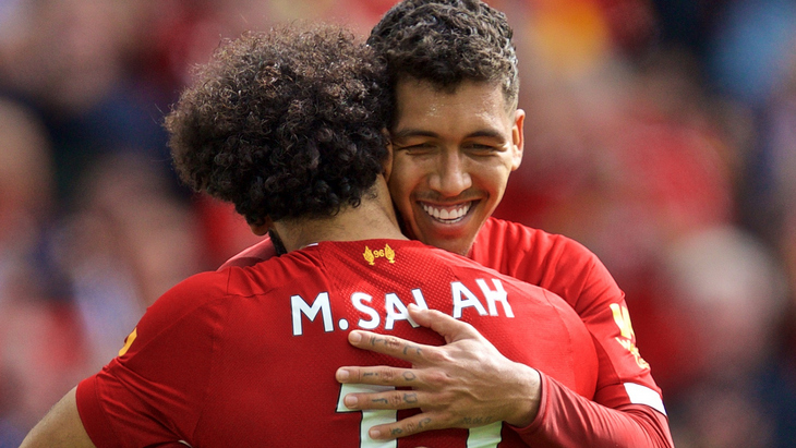 Роберто Фирмино и Мохамед Салах