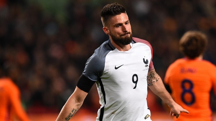 Жиру — главный бомбардир сборной Франции