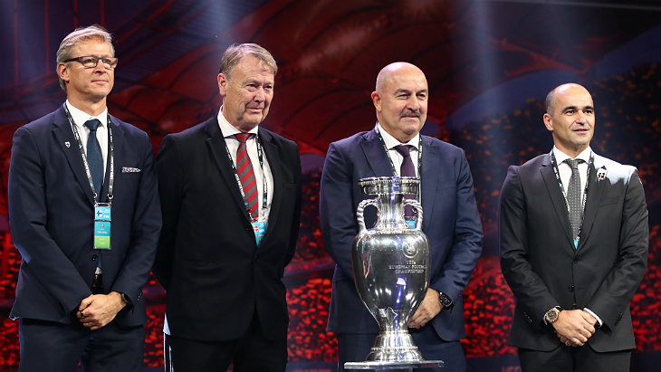 Главные тренеры сборных Дании, Финляндии, России и Бельгии