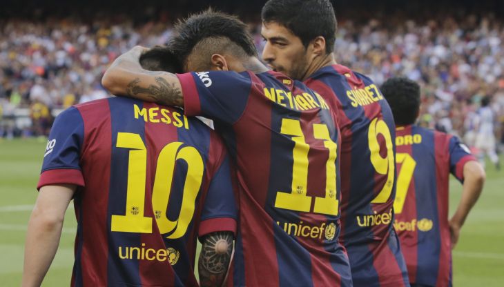 Лионель Месси, Неймар и Луис Суарес