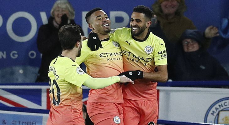 Габриэл Жезус и игроки «Ман Сити»