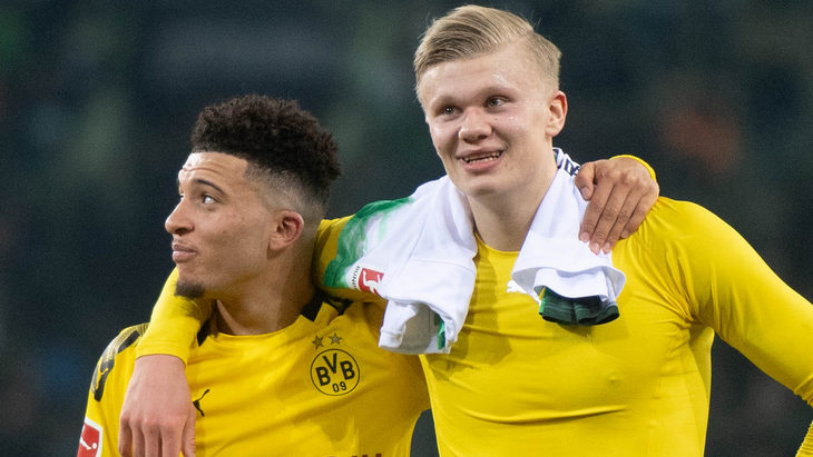 Джейдон Санчо и Эрлинг Холанд