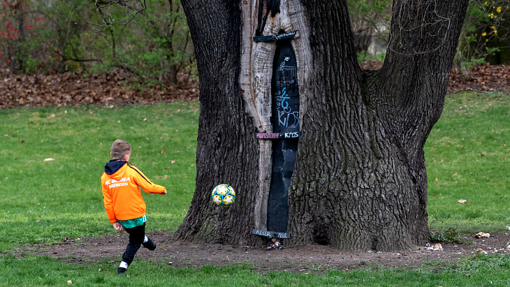 Пока в Дрездене футбол только такой