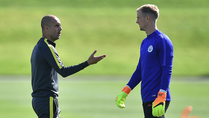 Пеп Гвардиола и Джо Харт