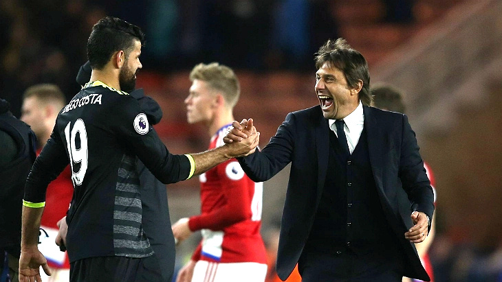 Диего Коста и Антонио Конте