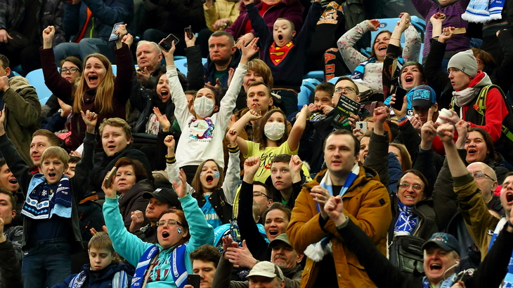 Болельщики на стадионе «Зенита»