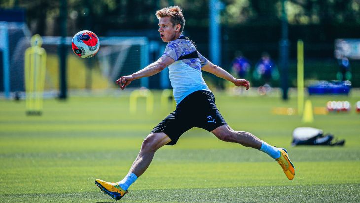 Александр Зинченко на тренировке «Ман Сити»