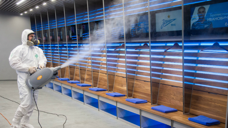 Дезинфекция раздевалки «Зенита»