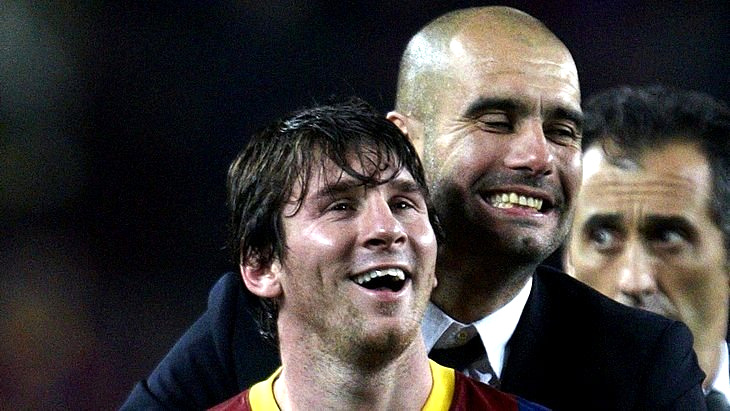 Лионель Месси и Пеп Гвардиола