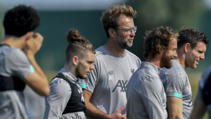 Юрген Клопп на тренровке «Ливерпуля»