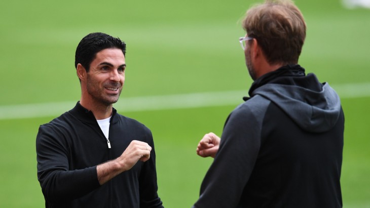 Микель Артета и Юрген Клопп