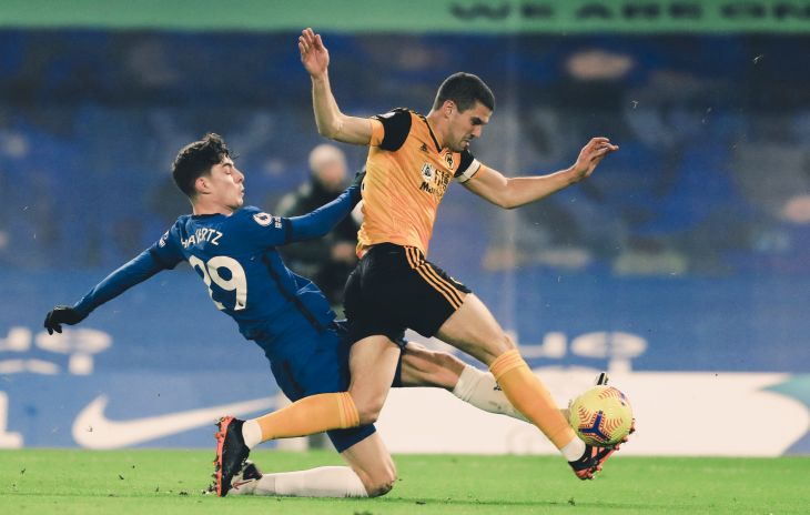 Кай Хаверц в матче с «Вулверхэмптоном»